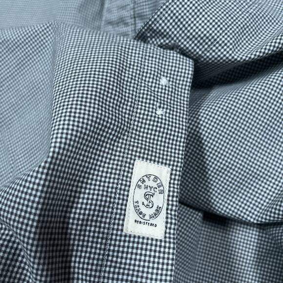 Todd Snyder Shirt Sz Small Grey Micro Check Plaid Button Down Cotton Long Sleeve - Picture 8 of 9
